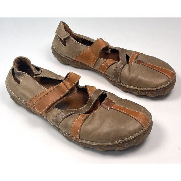 JOSEF SEIBEL Womens 11 41 Beige Tan LEATHER European Comfort SHOES Mary Jane EUC - Picture 2 of 6